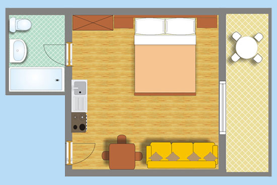 apartmani bekavac makarska tlocrt apartmana