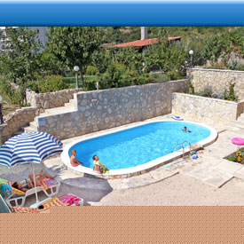 Chorwacja kwatery prywatne nad morzem domki letniskowe z basenem